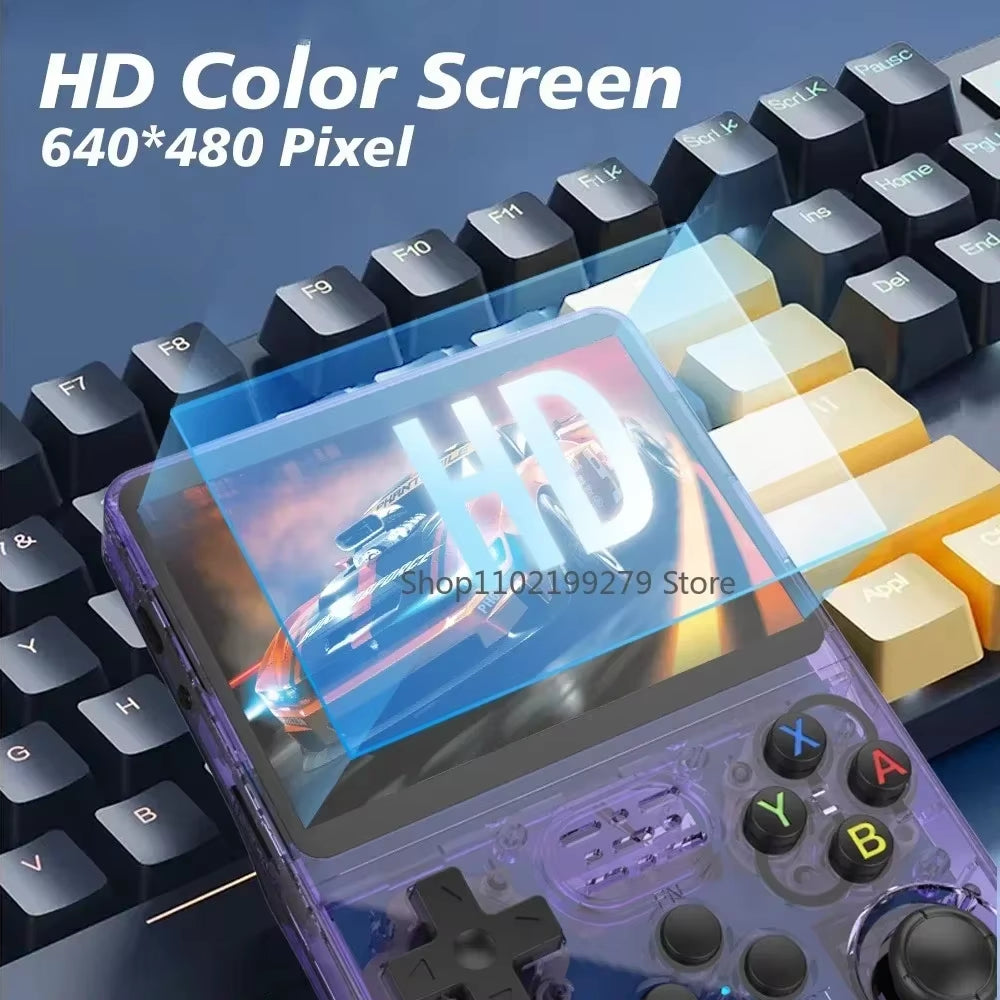128G R36S Retro Handheld Video Game Console Linux System 3.5 Inch IPS Screen R35S Pro Portable Pocket Video Player 64GB Games