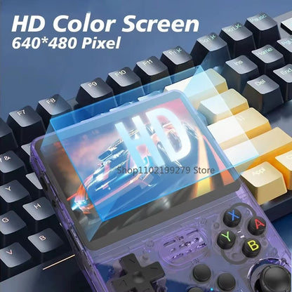 128G R36S Retro Handheld Video Game Console Linux System 3.5 Inch IPS Screen R35S Pro Portable Pocket Video Player 64GB Games